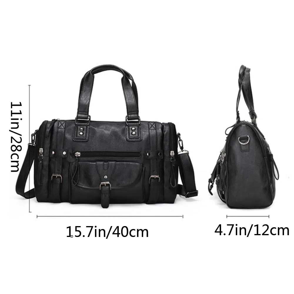 Bolso de mano y bolso de mano de piel sintética para viaje, bolso de hombro
