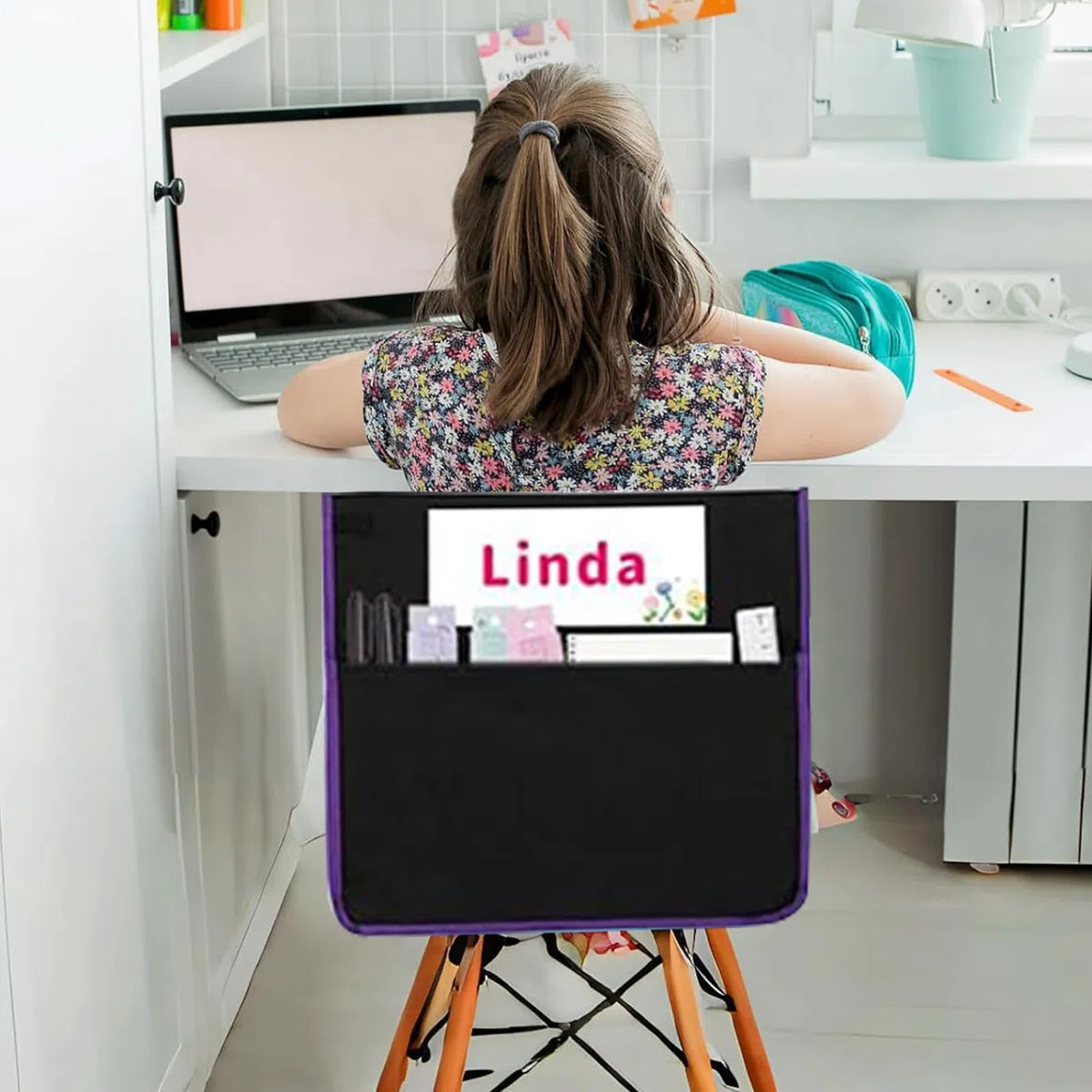 Genérico Sacos para Sillas de Aula Tela Oxford 900d Lavable a Máquina | Bolsillos para Sillas Útiles Escolares, Hogar, Laboratorio de Arte y Ciencia, Habitación Infantil