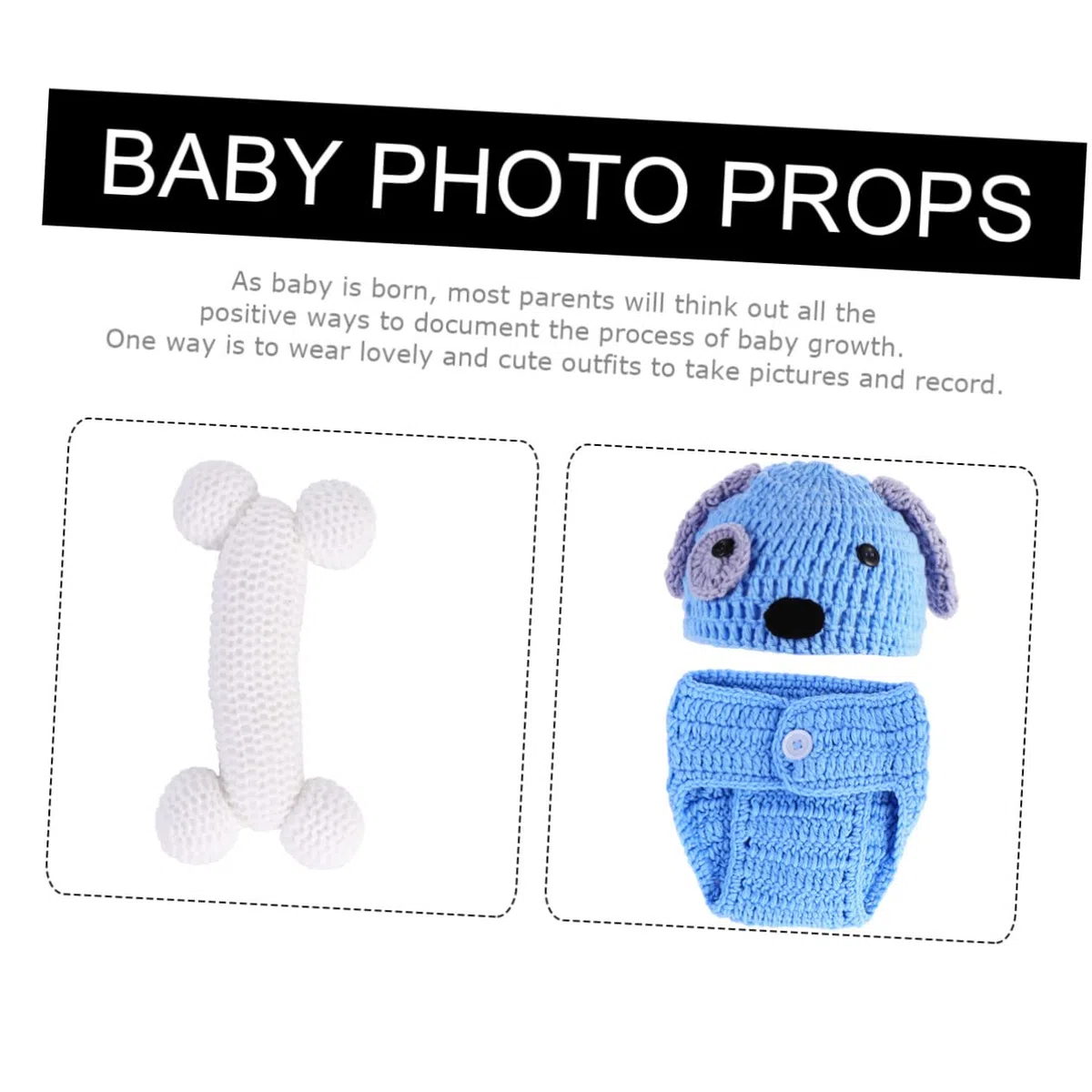 Beavorty Conjunto Fotografía Para Bebés Mano De Incluye Sombrero Cortos Y Accesorios Adorables Para Recién Nacidos