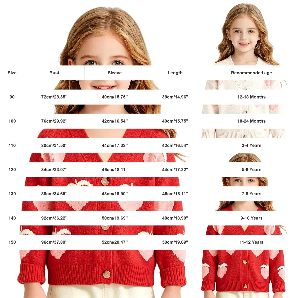 Cárdigan de melocotón para niñas, dulce cárdigan para niñas | Chaqueta de punto para niña, regalo de cumpleaños, Pascua, bonito diseño alegra a cualquier niño