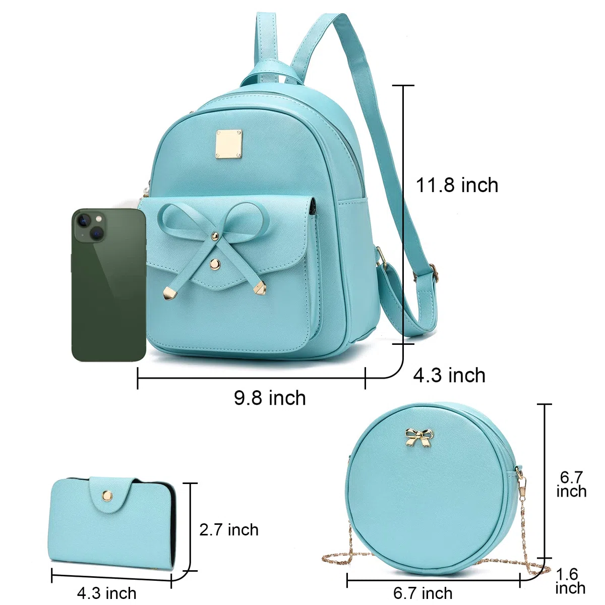 IHAYNER Ncdxs309037 - Mochilas para mujer (paquete de 3)