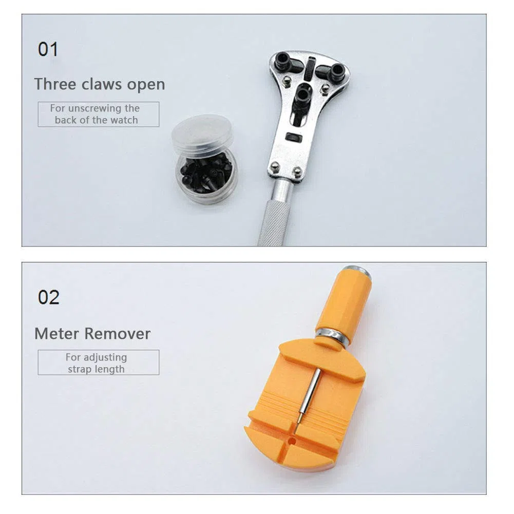 Kit de Herramientas para reparación de Relojes, Juego de Herramientas para eslabones de Correa de Reloj, Kit de Herramientas para reparación