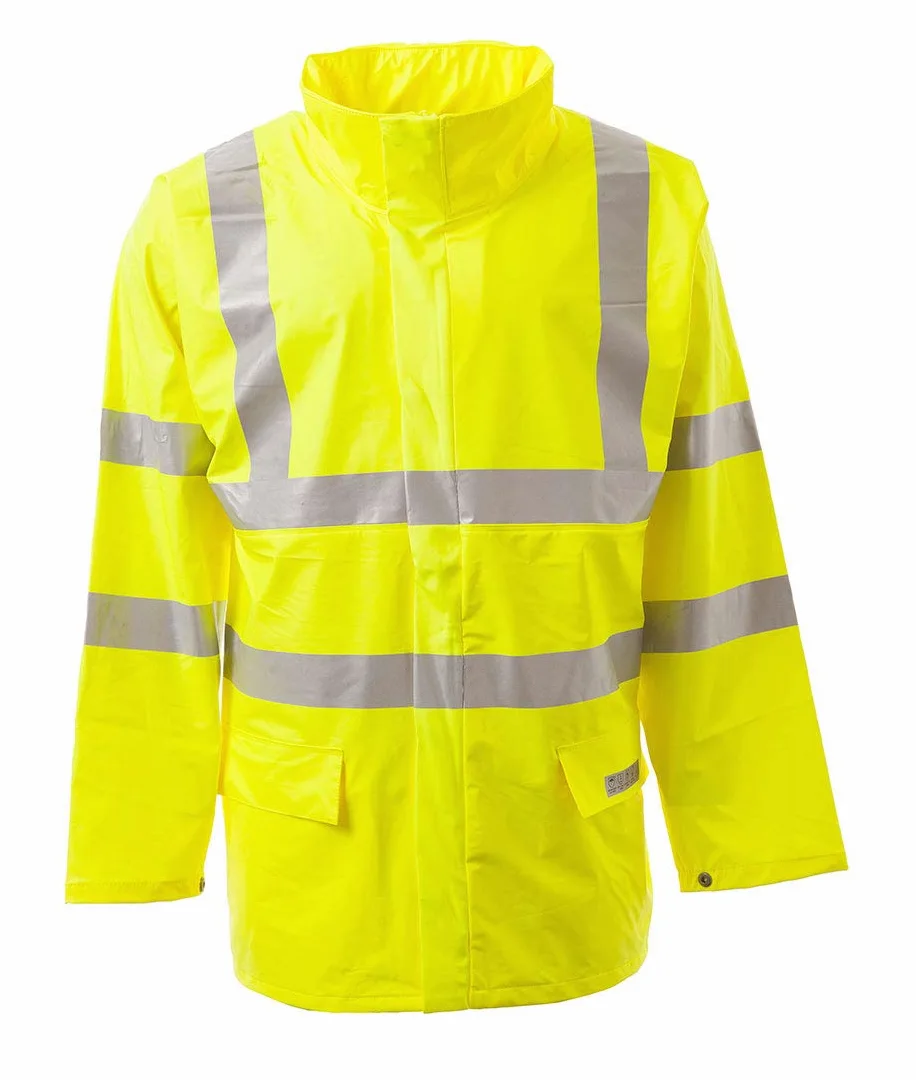 Portwest Chubasquero Alta Visibilidad Sealtex Flame, Tamaño: 5XL, Color: Amarillo, FR41YER5XL
