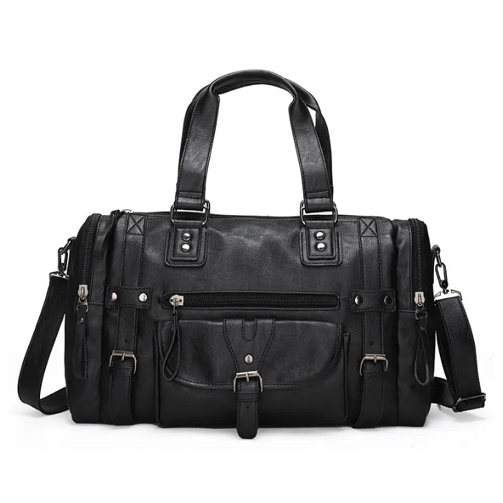 Bolso de mano y bolso de mano de piel sintética para viaje, bolso de hombro