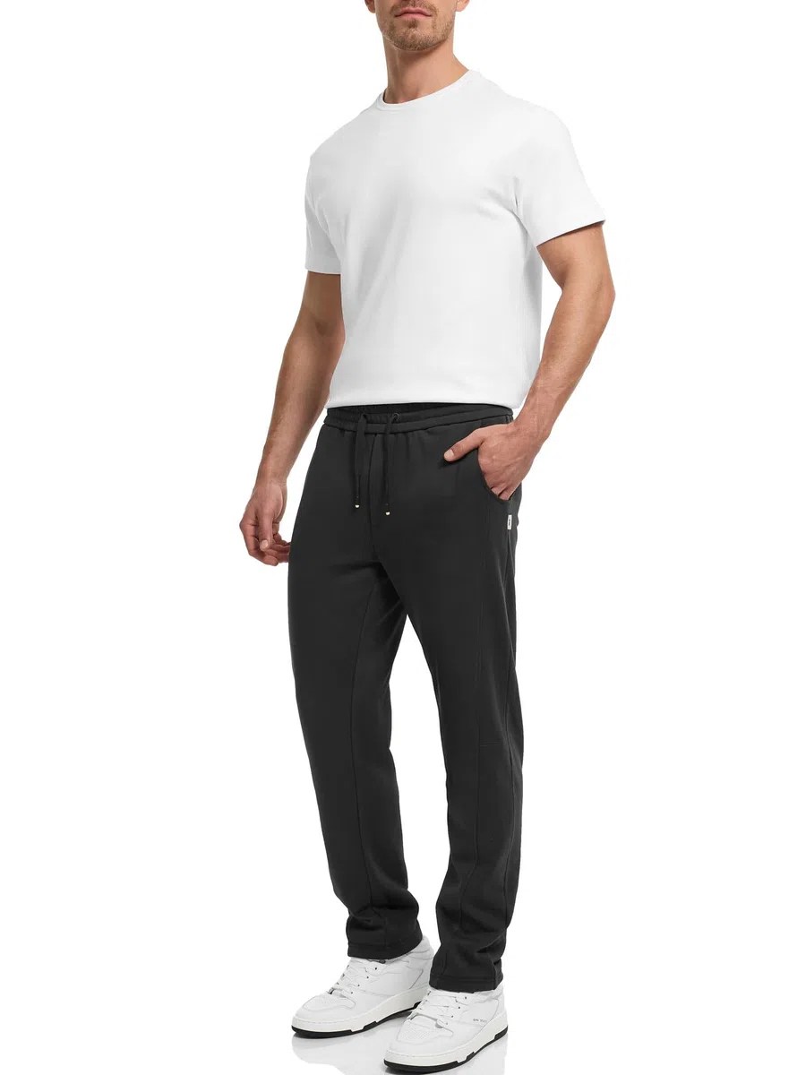 Indicode Pantalones de chándal INJumpy para hombre con pierna barril | Pantalones de chándal con cordón y bolsillos para hombres