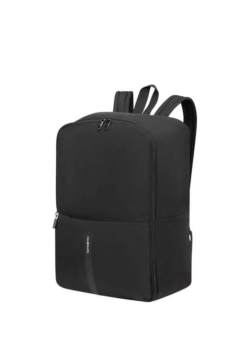 Samsonite TA Revolution - Mochila de Cabina Plegable 45 x 35 x 20 cm, Equipaje de Mano Ligero para EasyJet, Detalles Reflectantes, 0.20 KG, Negro
