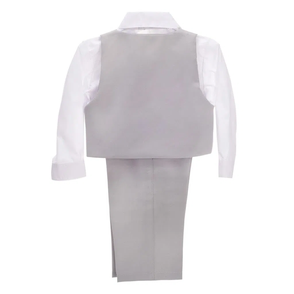 Lito Angels - Trajes para Bebe niño de Vestir Elegante Caqui, Conjunto de 5 Piezas de Traje Formal para Boda, Fiesta, Ceremonia y ocasión Especial