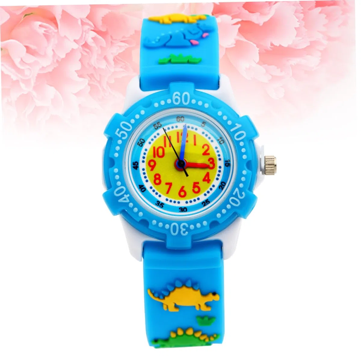 2piezas Reloj De para Niño Niña Reloj De Pulsera De Silicona Diseño Creativo y Divertido para Estudiantes Azul