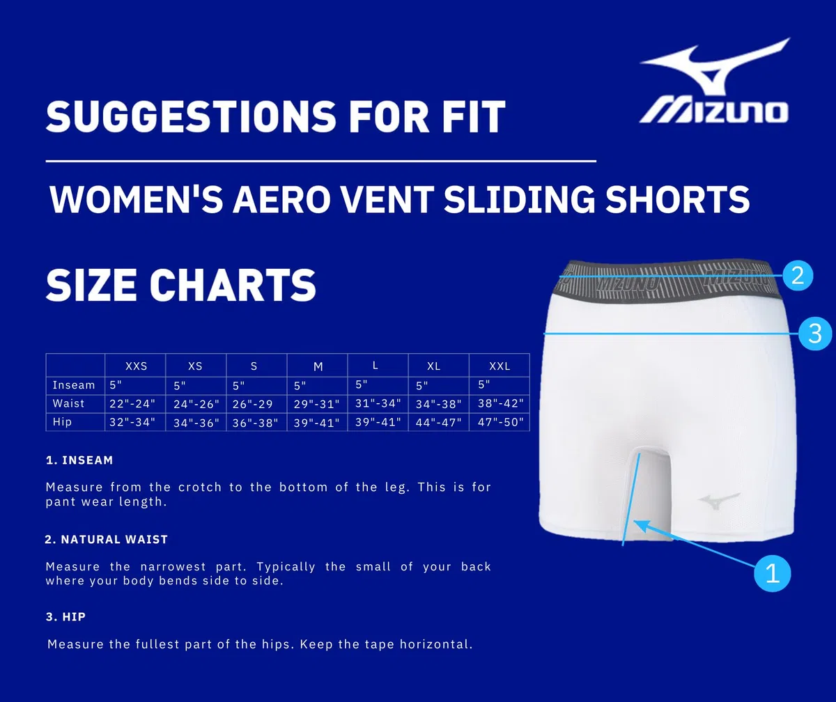 Mizuno Women's Aero Vent Padded Sliding Short - Aero Vent - Pantalón Corto Acolchado para Mujer Mujer