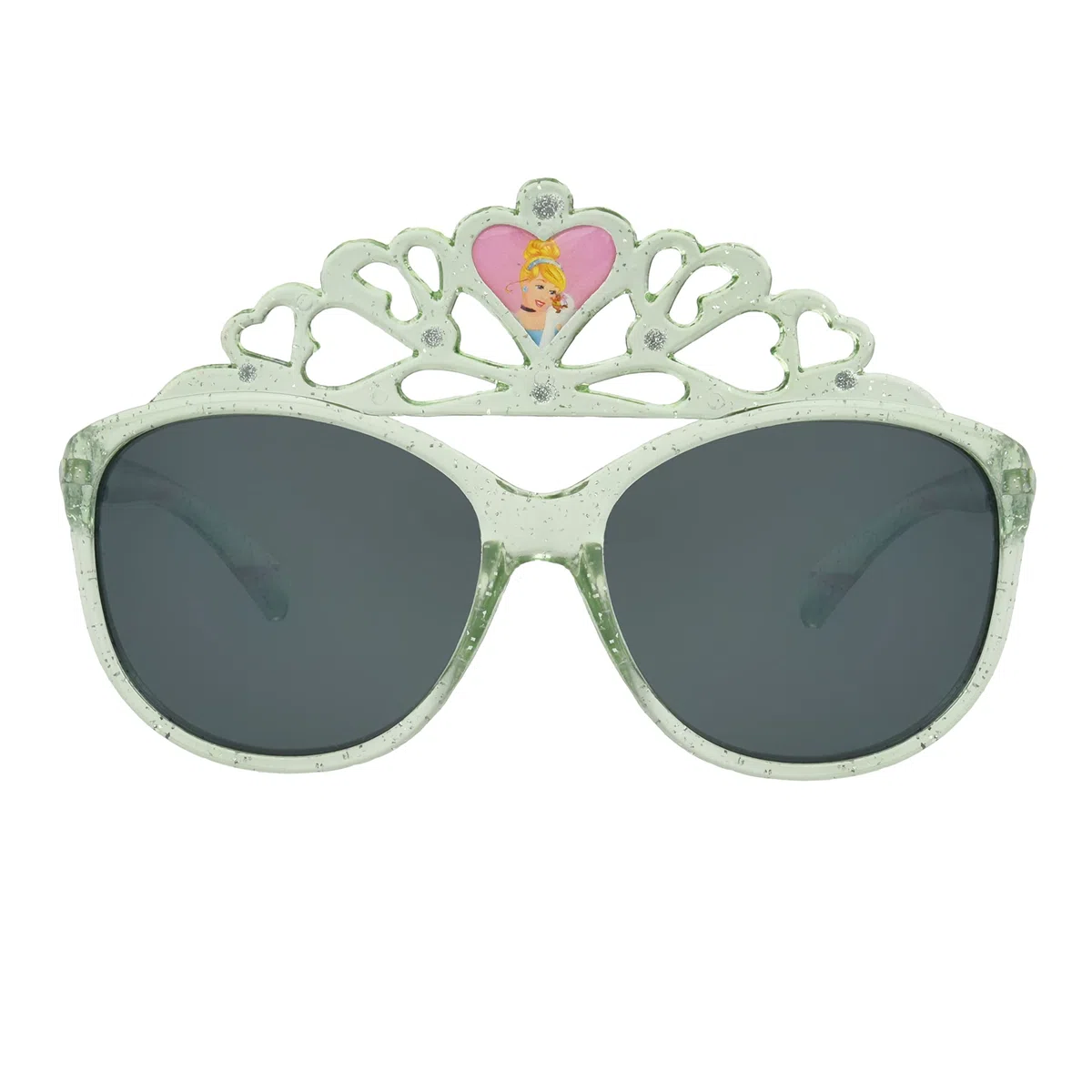 Disney Princess Crown Kids, Gafas para Niñas, Cristal Azul a Transparente/inyección de Purpurina, 53