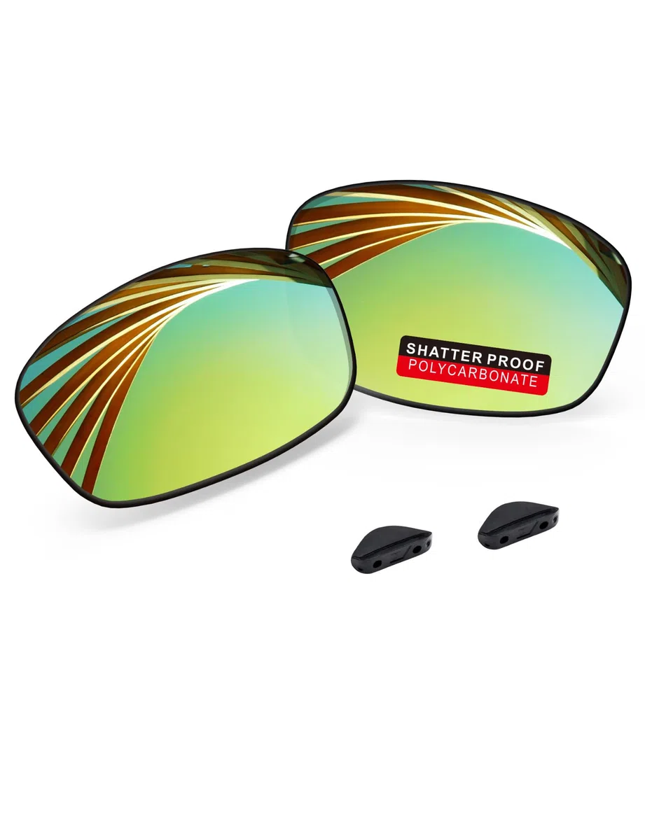 PRO+ Lentes de repuesto de policarbonato y almohadillas para la nariz para gafas de sol Oakley Fives Square (4+1)² OO9238