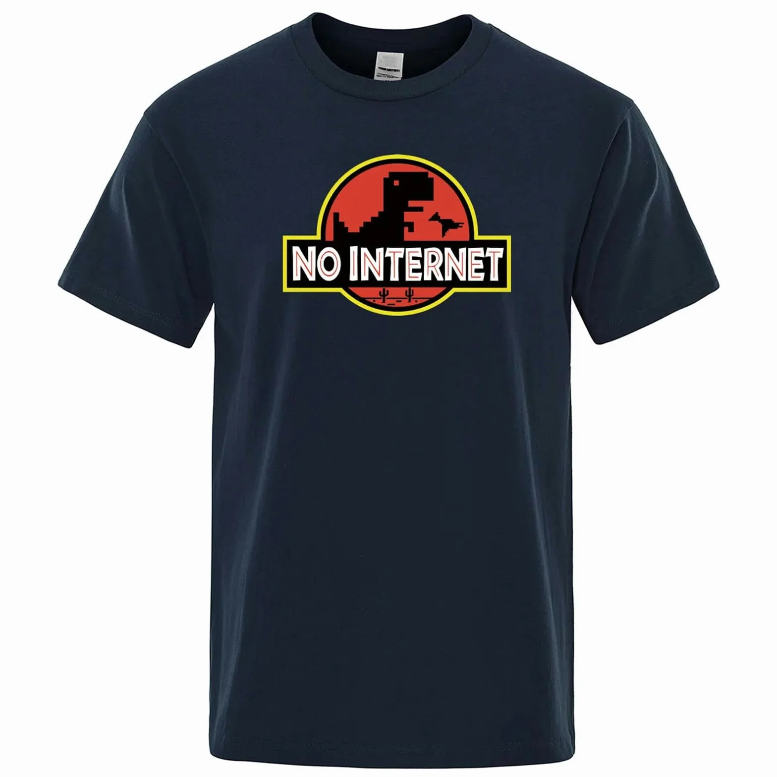 Camisetas Manga Corta Hombre Camiseta con Impresión De Dinosaurios Divertida para Hombres Casual Verano Suelta Hombres-Vino Rojo-2xl
