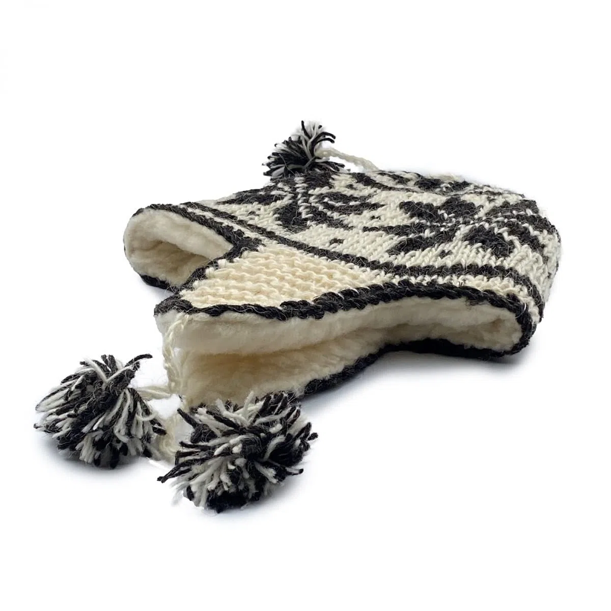 Hollert Gorro de punto unisex Noruega, modelo 02, gorro de invierno con orejeras, lana de merino, suave y cálido, estampado noruego