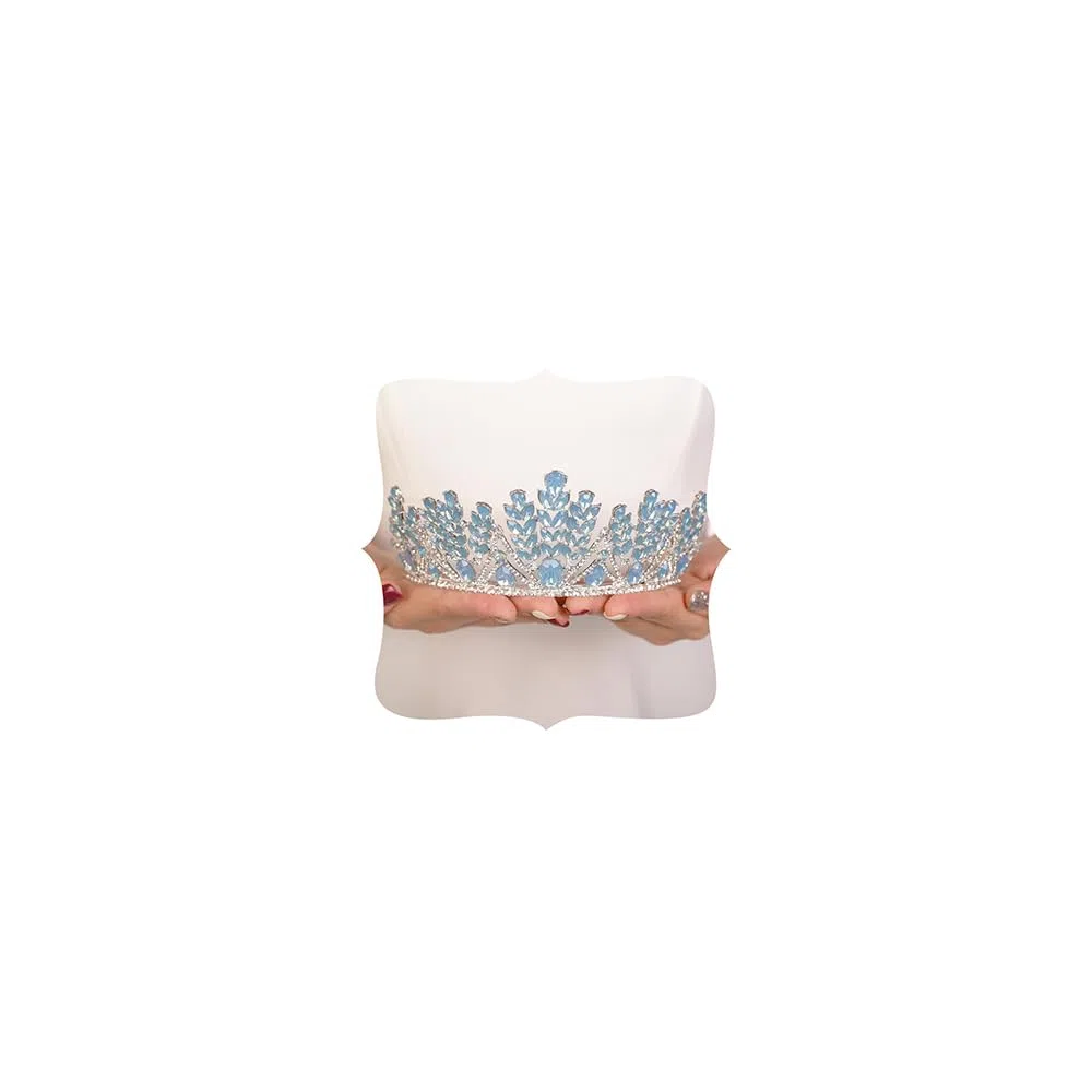 JWICOS Diadema de cristal vintage, tiara barroca con diamantes de imitación para mujeres y niñas, tiara de novia, accesorios para el cabello, para fiesta de cumpleaños, graduación, Halloween