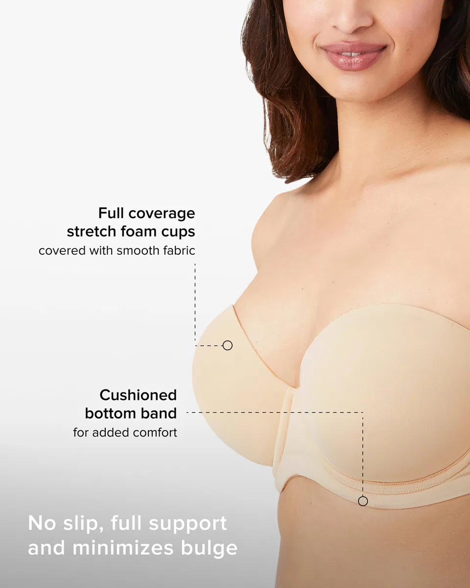 Wacoal Red Carpet Strapless Full Busted Underwire Bra Sujetador de Cobertura Completa Mujer (Pack de 1)