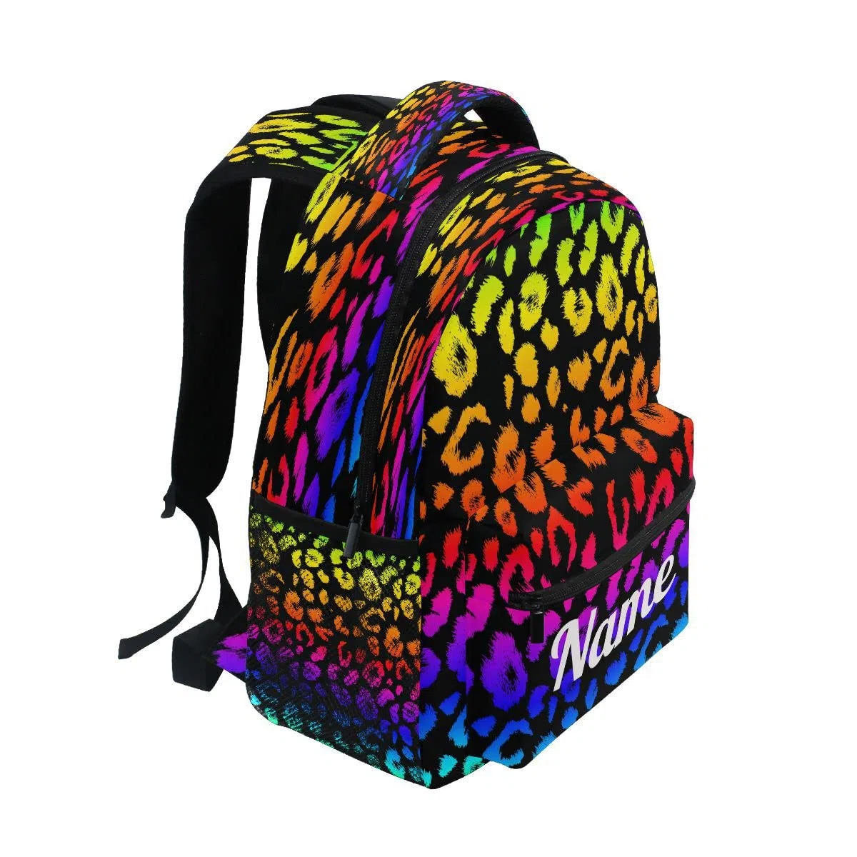 Custom1 - Mochila para niños con texto en inglés "Añade tu nombre", mochila para estudiantes primarias, bolsa para libros para niños y niñas, Personalizado12, talla única