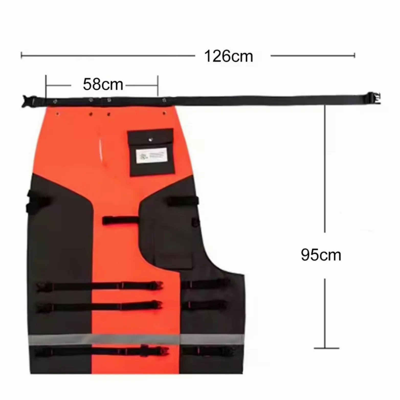 Pantalones protectores de motosierras de 9 capas con cinturón ajustable para hombres y mujeres, sierra de cadena ligera para trabajos forestales seguros y talas de árboles, naranja