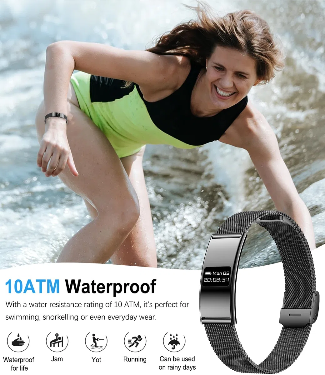 Pulsera Inteligente Unisex, Reloj Deportivo con Monitor de frecuencia cardíaca, oxígeno en Sangre, sueño, Impermeable, múltiples Modos Deportivos, Compatible con Android/iOS.