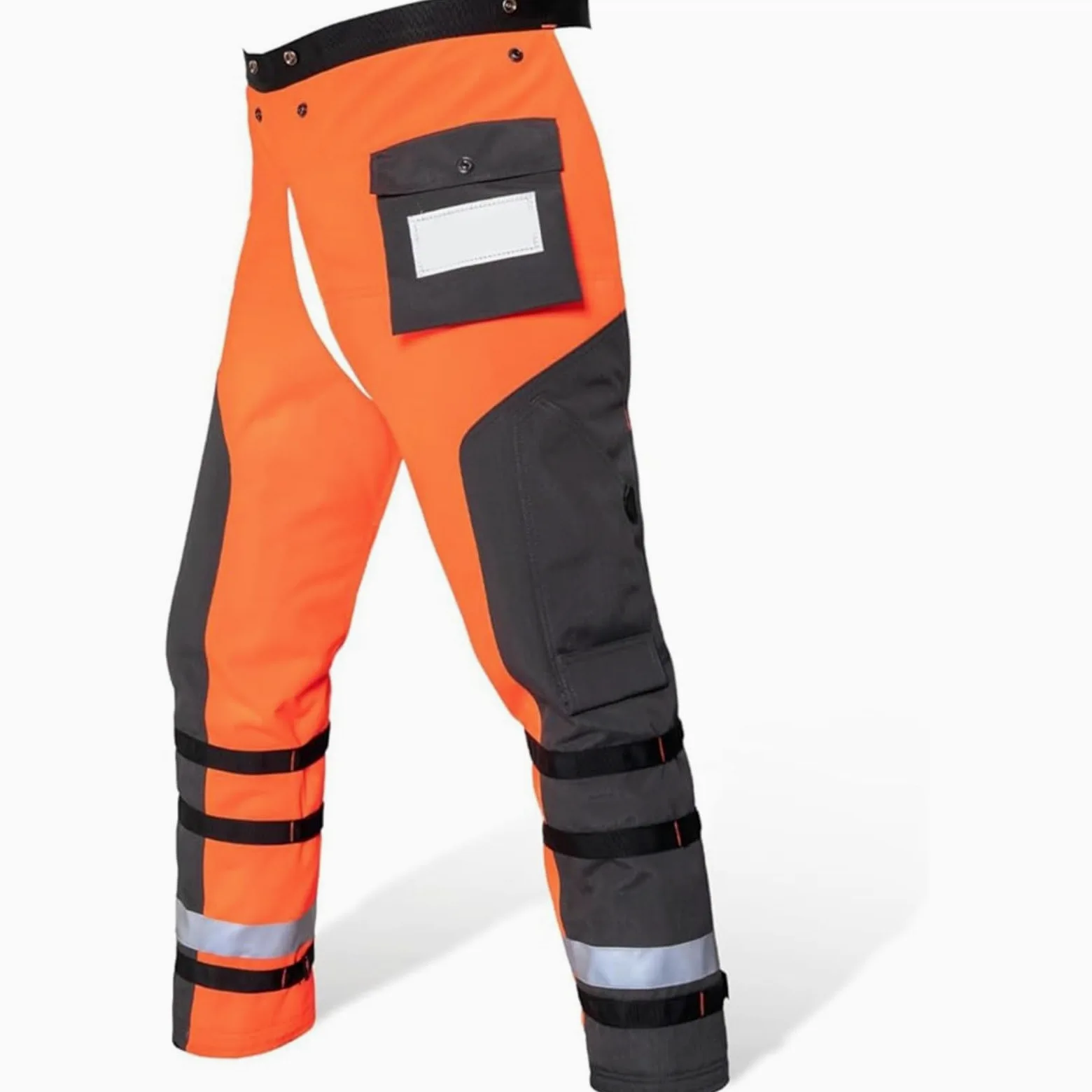 Pantalones protectores de motosierras de 9 capas con cinturón ajustable para hombres y mujeres, sierra de cadena ligera para trabajos forestales seguros y talas de árboles, naranja