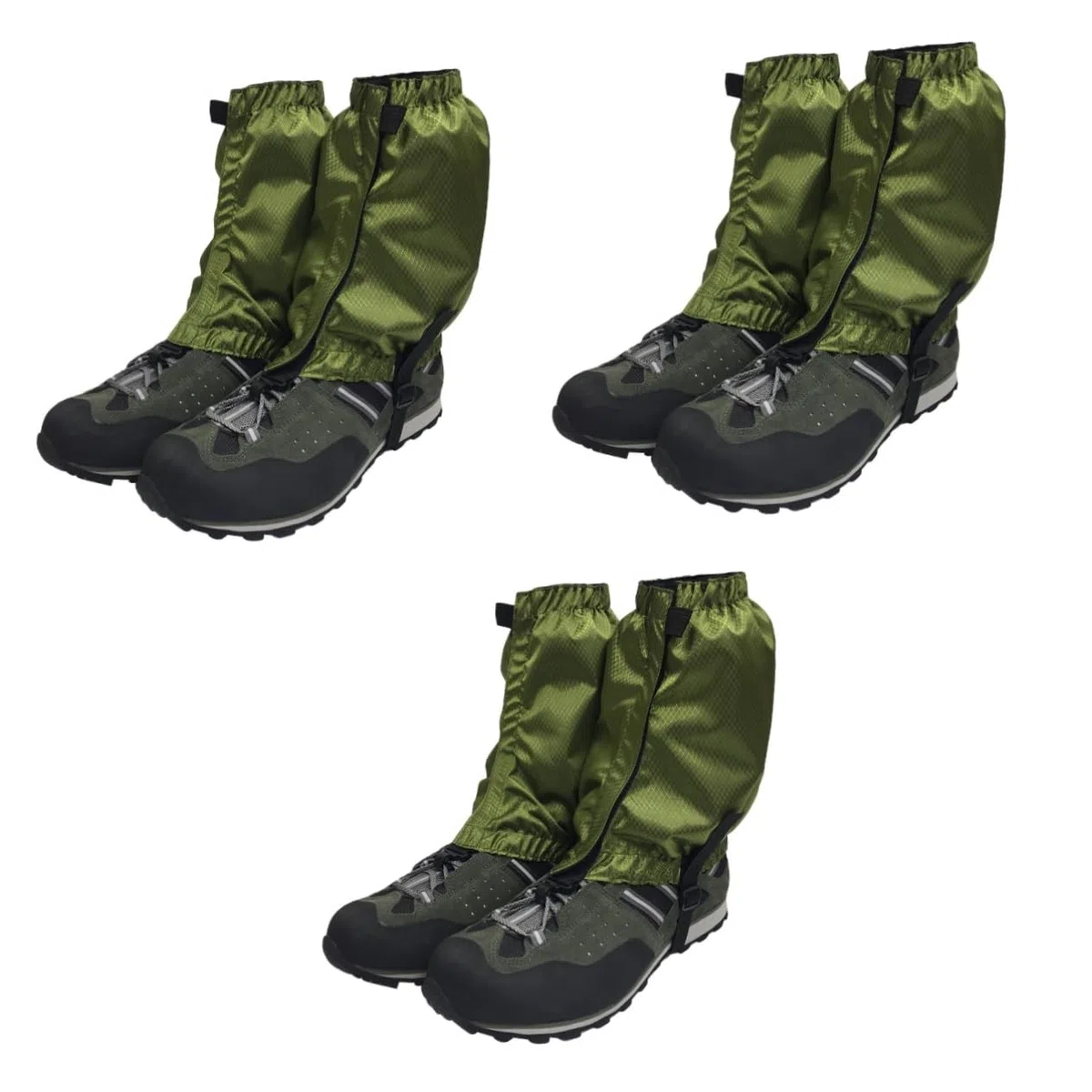 Sosoport Polaina para Caminar en el Tobillo Senderismo Polainas antidesgarro para Botas Berg Botas de Nieve Polainas Aire Polaina Impermeable para Caminar Rojo
