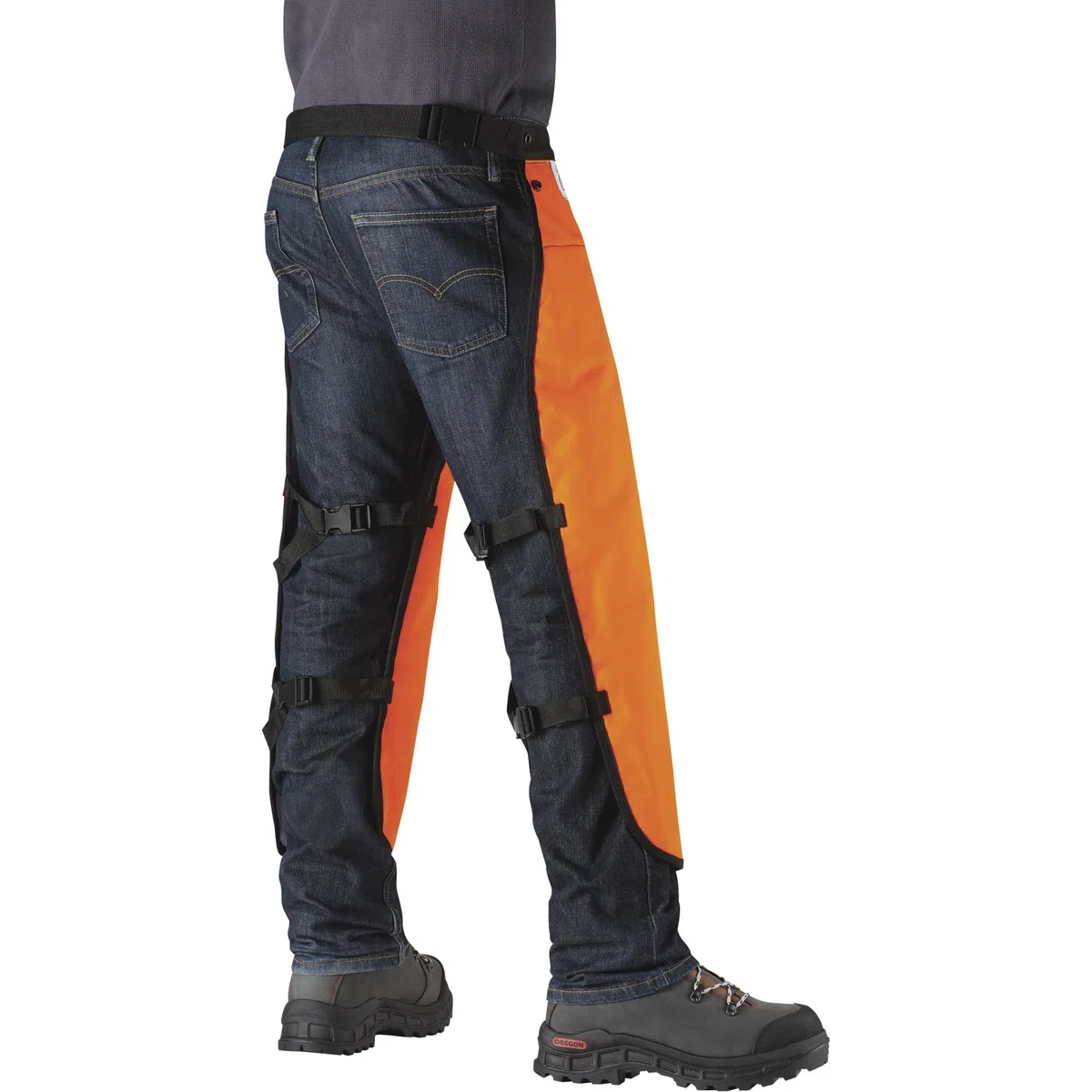 Oregon Chaparreras para motosierra estilo delantal, 32 pulgadas, número de modelo 564132-32, Naranja, 32in