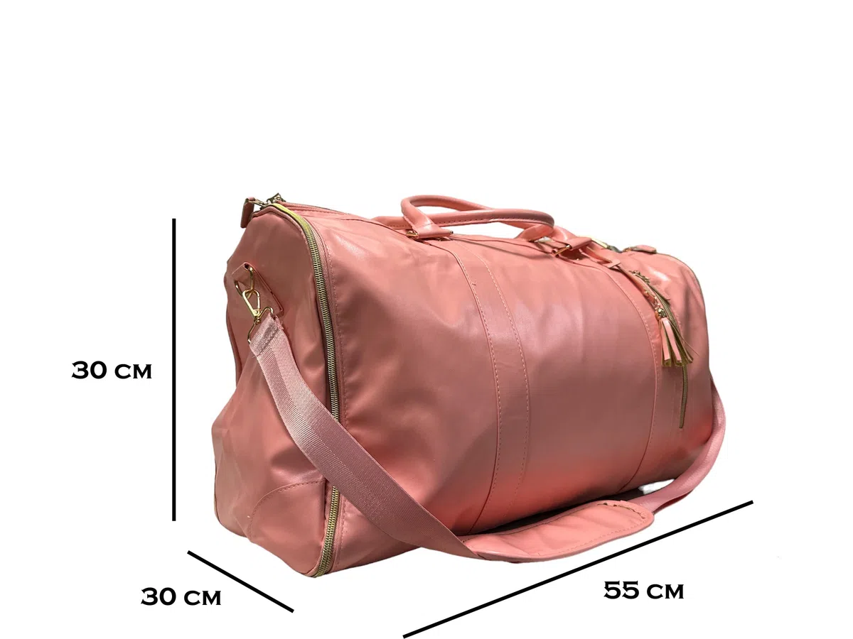 GALINEI. Bolsa portatrajes Convertible en Maleta de Mano para Mujer señora. Bolso 2 en 1. Funda de Viaje para Traje (Rosa)