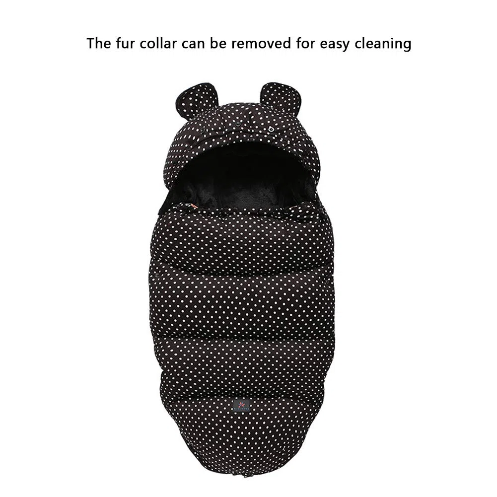 Encantador Universal Saco de Silla Carritos Sacos de Abrigo Invierno Térmica Cómodo Aire Libre Windproof Adecuado Cochecito Silla de Paseo Sillas de Coche (Negro)