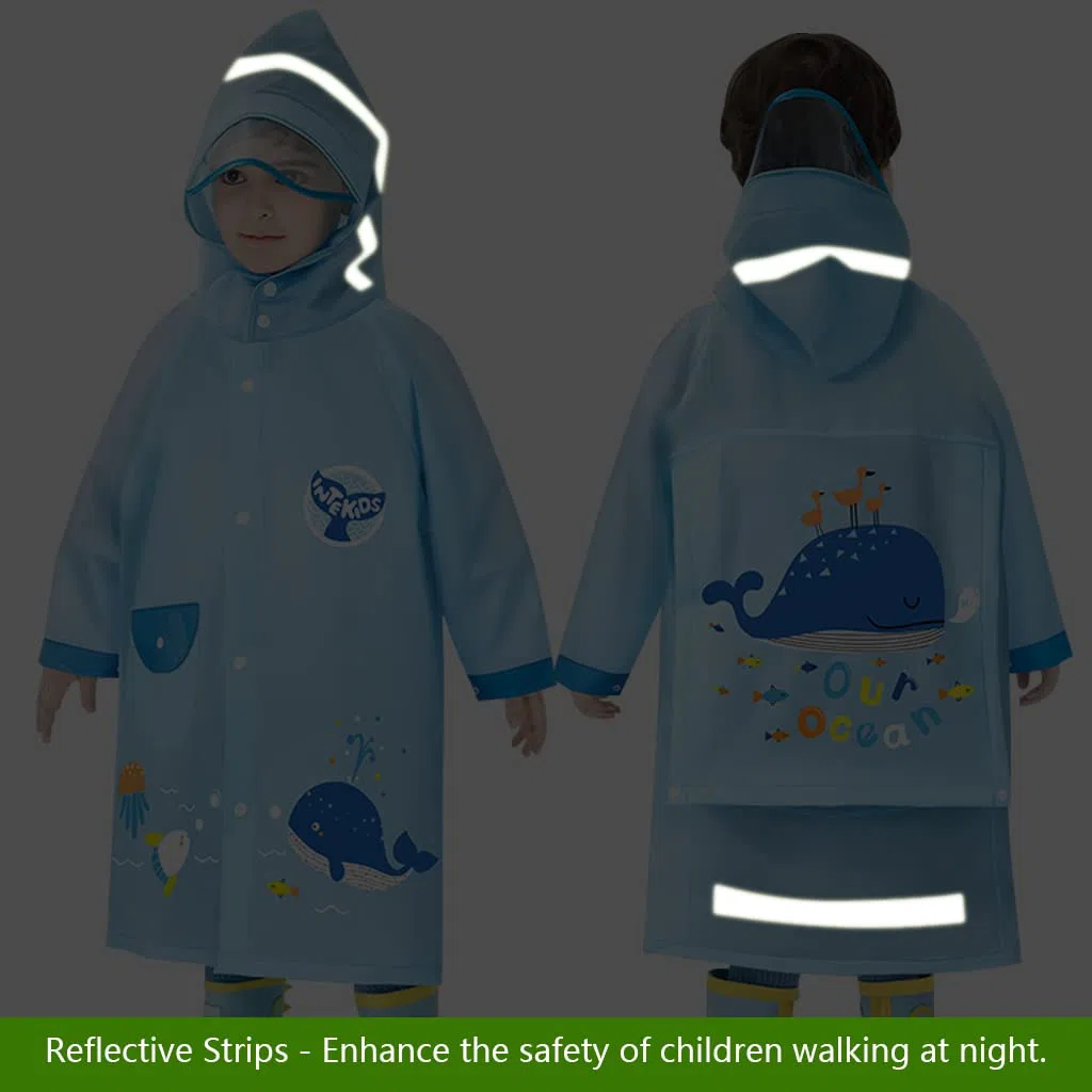 Chubasqueros impermeables para niños, chaqueta impermeable con capucha, poncho de lluvia para niños y niñas, traje de lluvia reutilizable para niños de 2 a 8 años