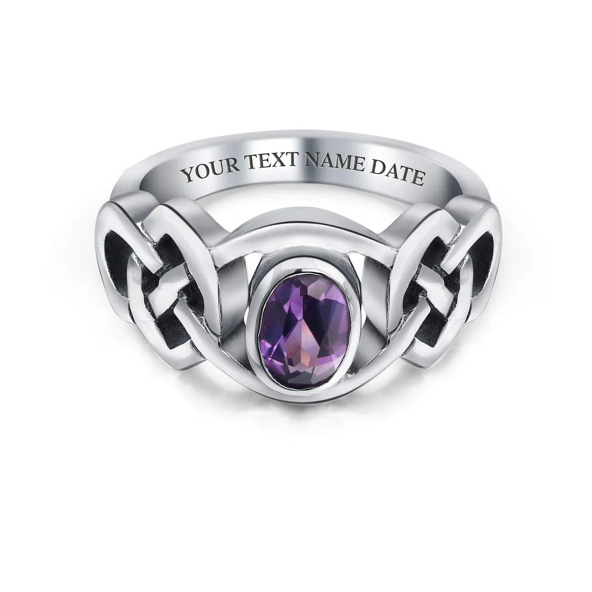 Bling Jewelry Anillo de infinito nudo de amor triquetra celta delicado con turquesa azul estabilizada para mujer y adolescente anillo de banda delgada de plata de ley .925