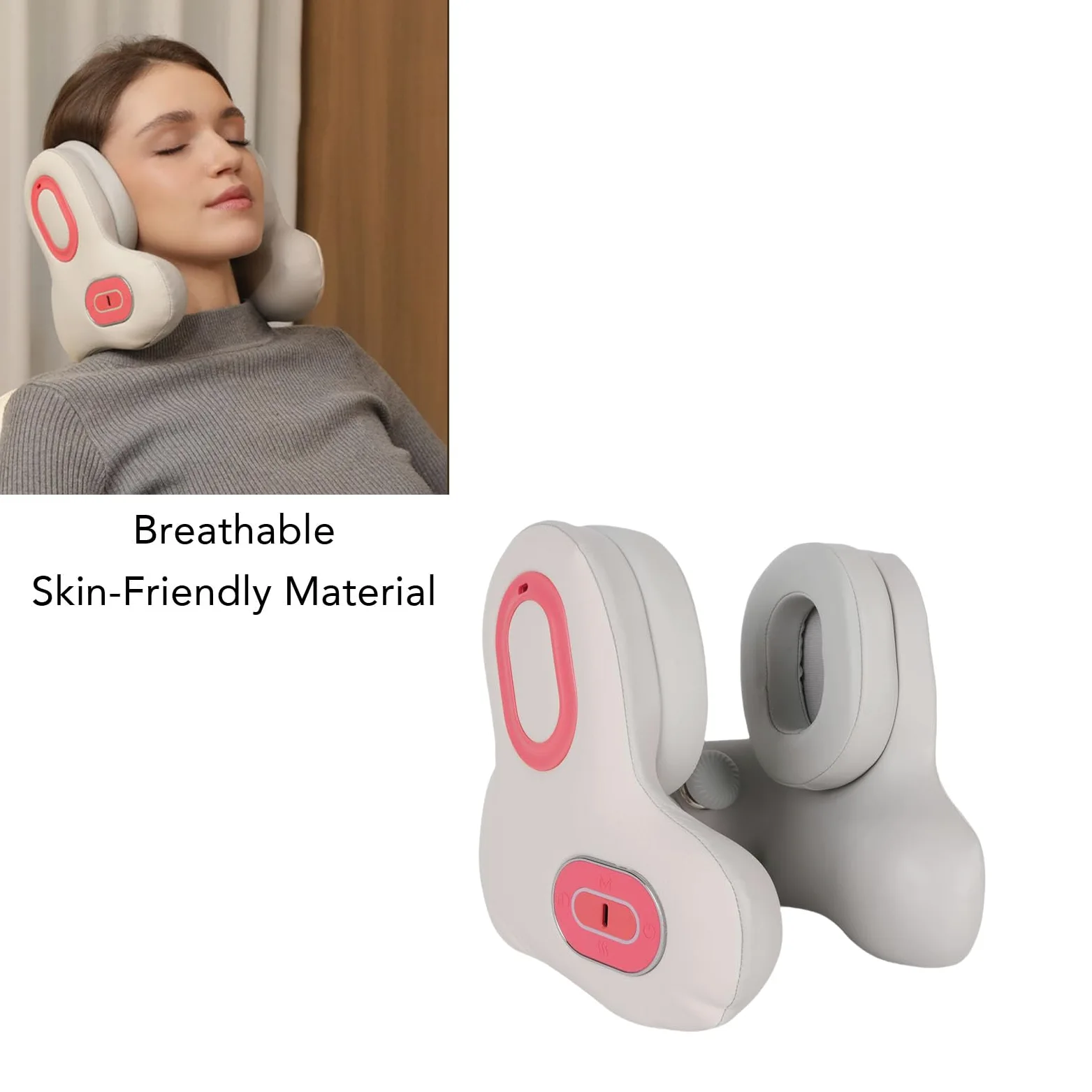 Almohada de Viaje para el Cuello con Auriculares Bluetooth para Viajes Cómodos en Avión y Experiencia Musical con Cancelación de Ruido