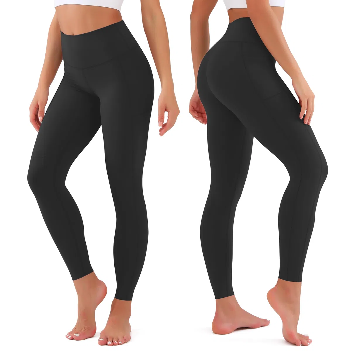 Leggings de Cintura Alta para Mujer, con Control de Barriga, Pantalones Capri de Yoga para Entrenamiento, atléticos, Talla Grande