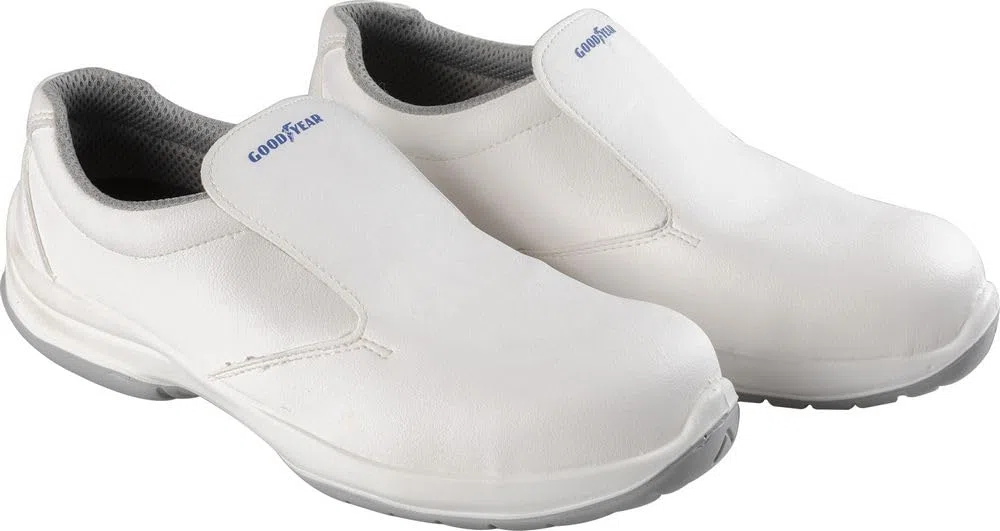 Goodyear Zapatos De Seguridad Sin Cordones S2 Sin Metal, Blancos, Número 43