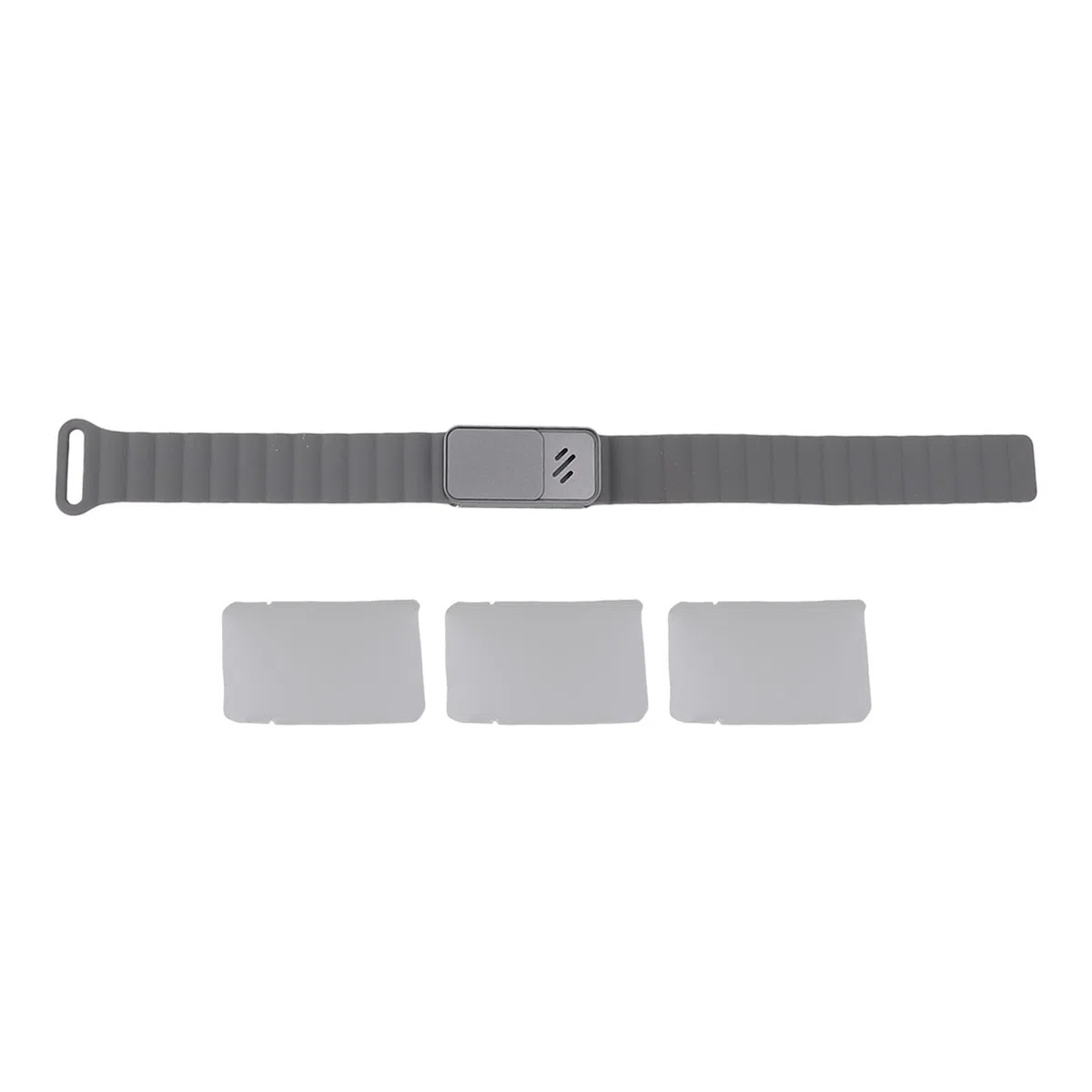 Pulsera difusora de aceites Esenciales, Pulsera de aromaterapia de Silicona de aleación de Aluminio, 3 Hojas de Fragancia, Plata Oscura para Hombres y Mujeres (Menta)