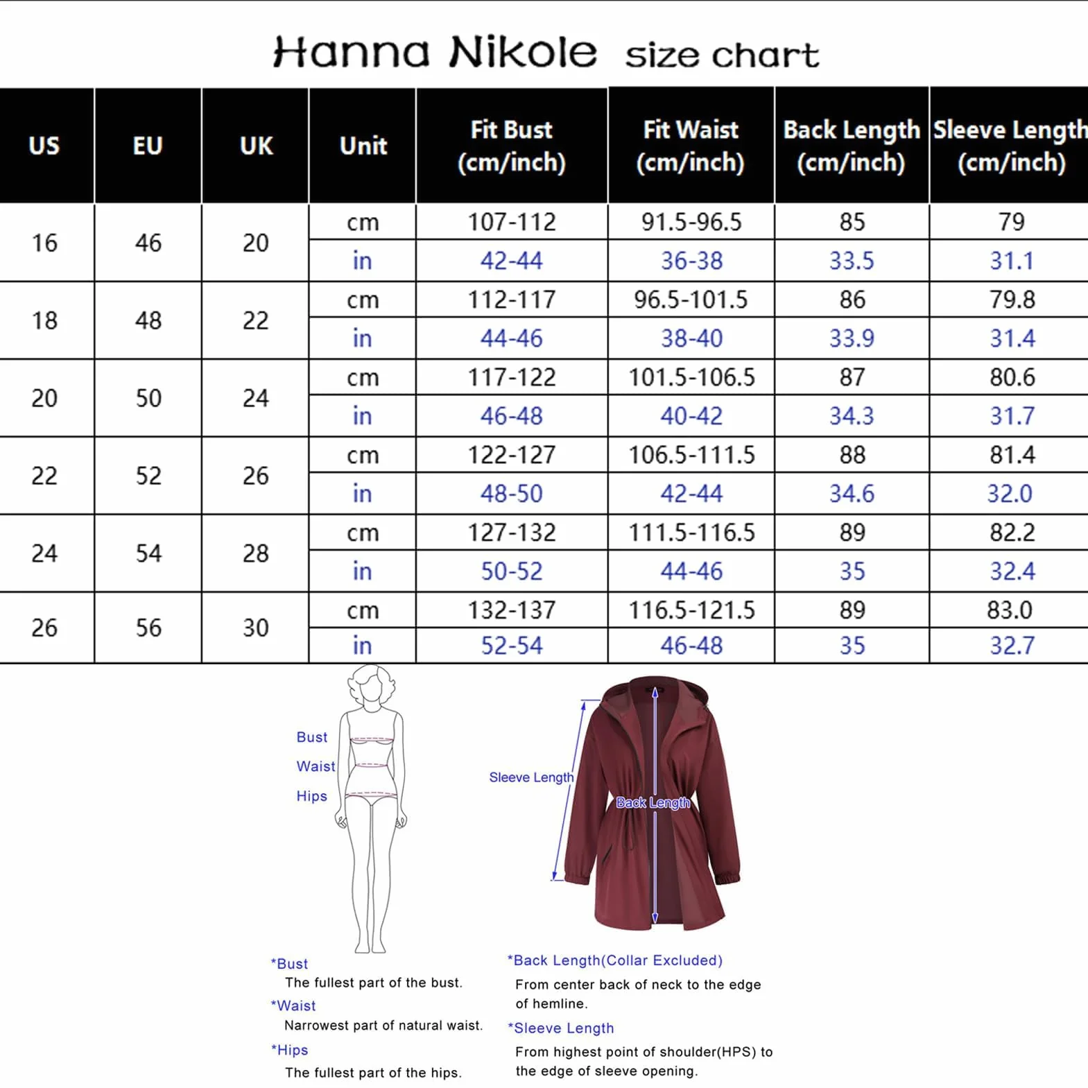Hanna Nikole Chaqueta impermeable con capucha para mujer, talla grande, cortavientos