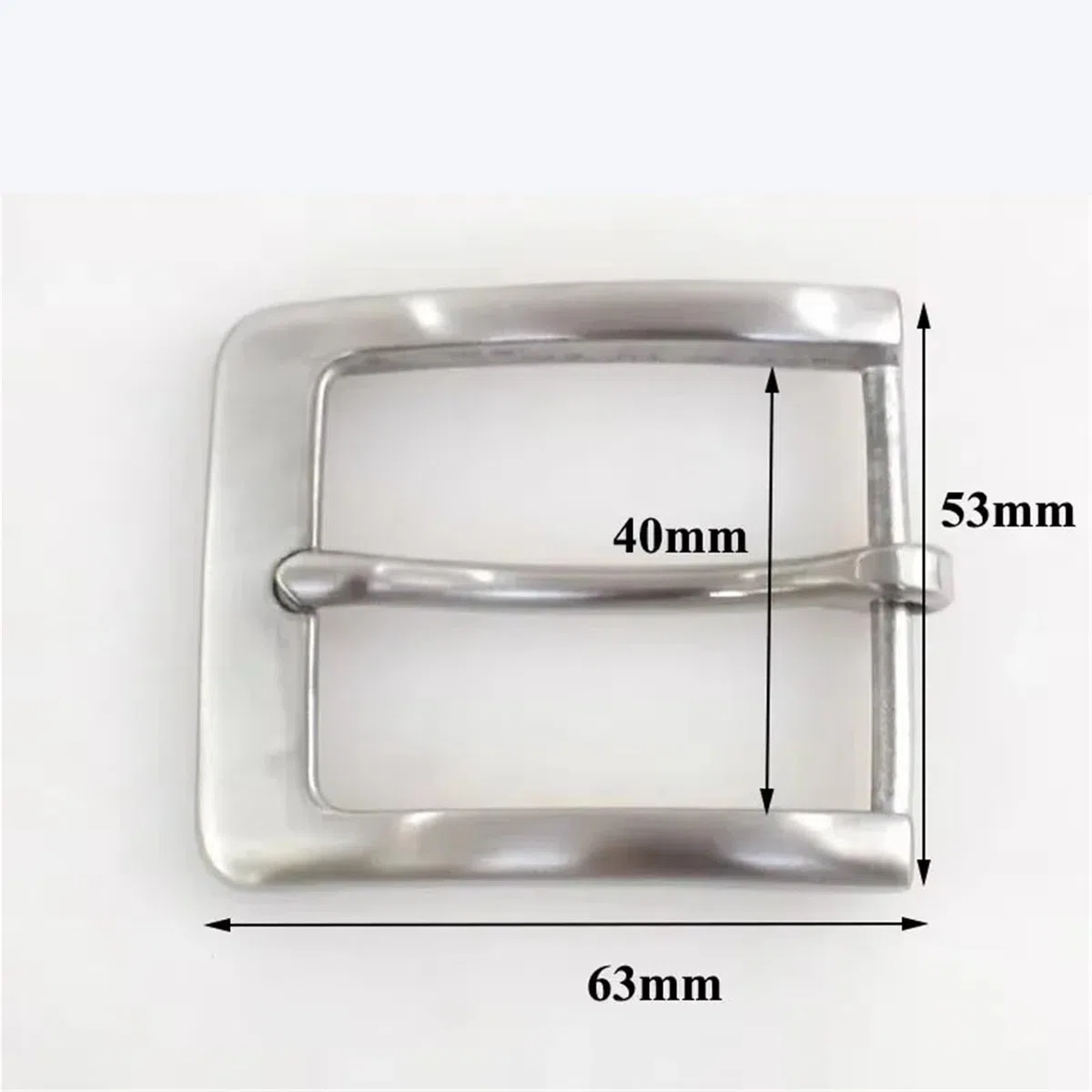 Hebillas de cinturón acero inoxidable macizo 40 mm, 20 unidades, con pasador cepillado, metal, for vaqueros, accesorios y manualidades Para Cinturones
