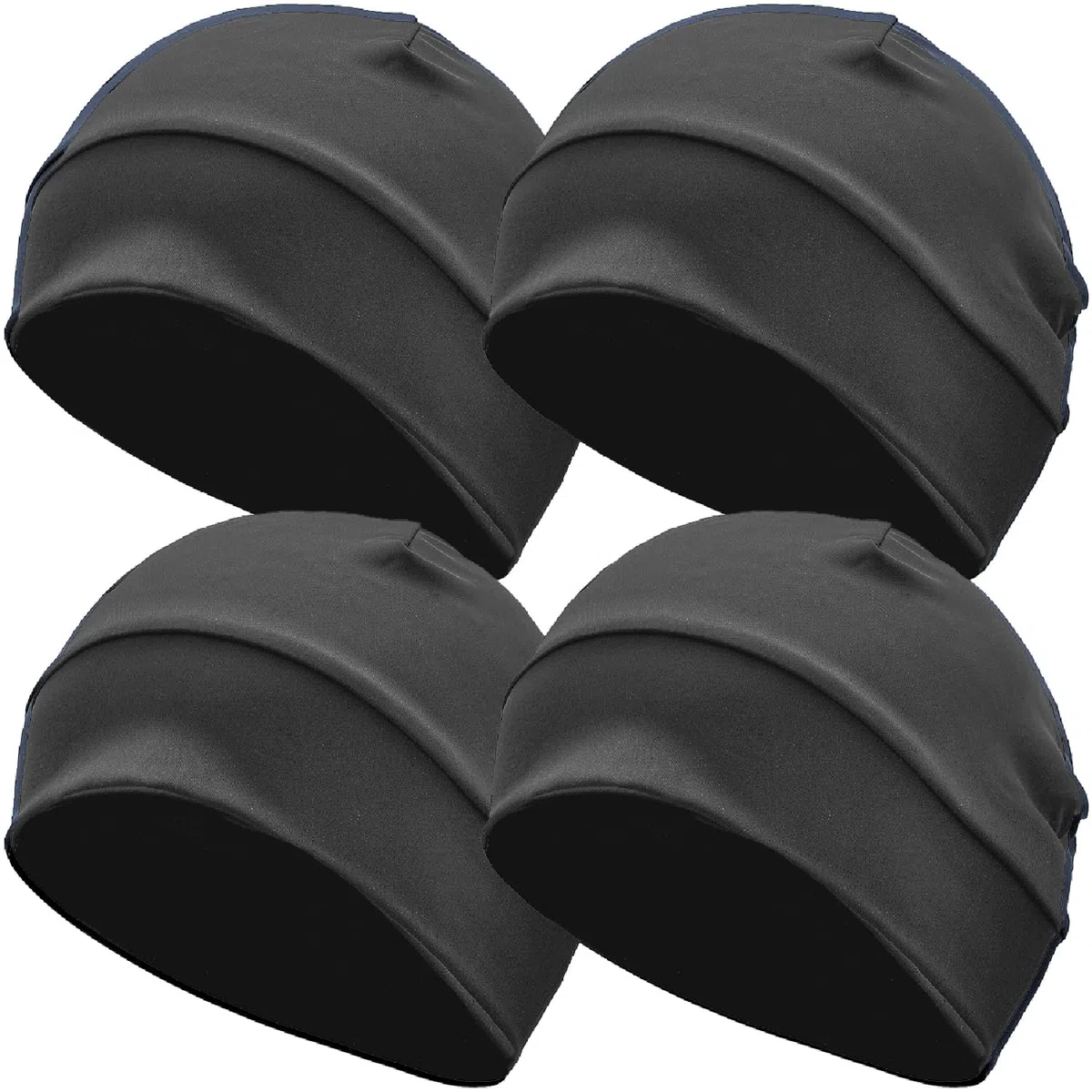 Headshion Gorro ligero con forro de casco refrescante, paquete de 4 gorros ultrafinos para dormir en ciclismo y correr