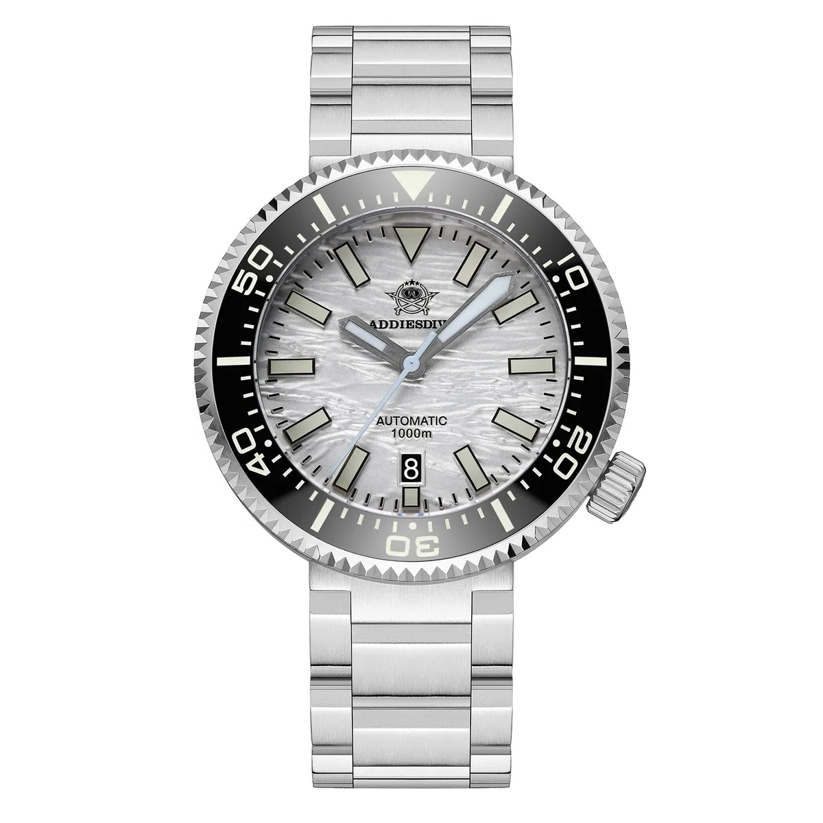 ADDIESDIVE Reloj de buceo automático para hombre impermeable 1000 m reloj con válvula de purga de helio NH35 cristal zafiro BGW9 luminoso