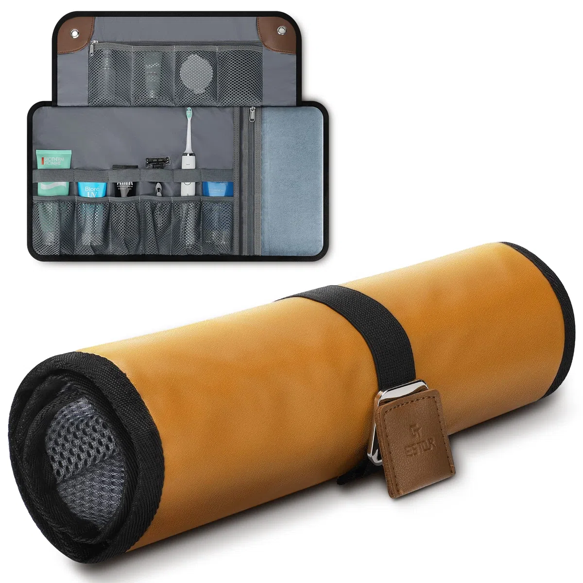 Neceser de Viaje para Hombre, Juego Doble Impermeable, Organizador de baño para Kit de Afeitado, higiene, Accesorios de Aseo
