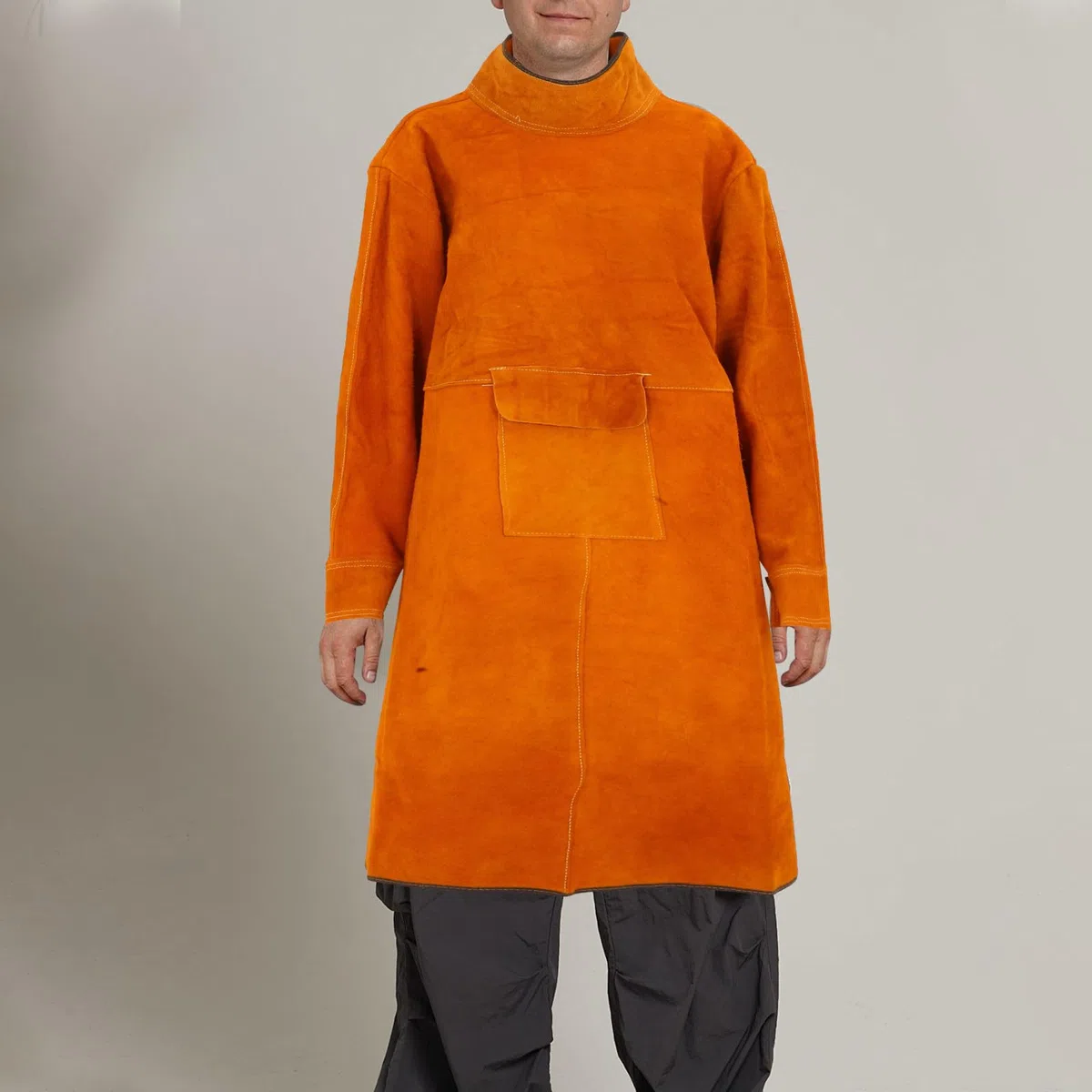 GALPADA Delantal Protector para Soldar de Cuero Resistente al Calor y Fuego, Ropa de Trabajo para Soldadura en Taller, Diseño Duradero y Resistente al Desgaste