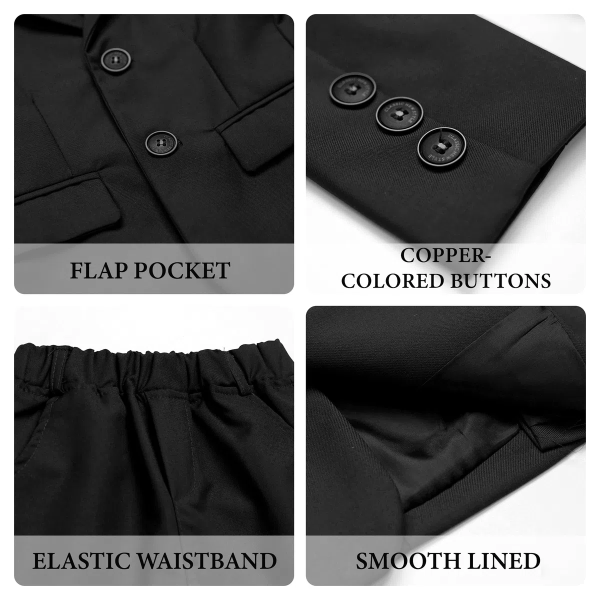 LOLANTA Conjunto de Traje de 2 Piezas para niños, Conjunto de Blazer y pantalón para niños, Ropa de Ocio o Vestido de Fiesta de Boda, 2-13 años