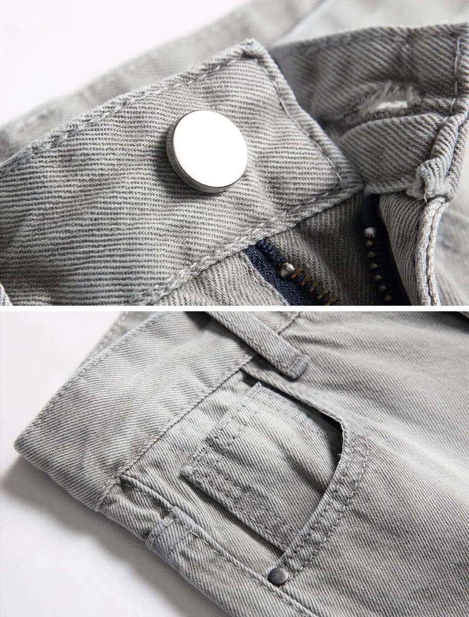 Happy Cherry Vaqueros Rotos Niños Denim Pantalones Skinny Jeans Moda con Bolsillos Pantalón Largo Azul Vintage para Niños 5-16 Años