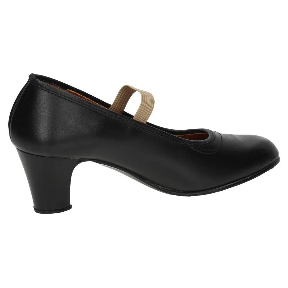 24 Zapatos de Baile Profesional de Piel, con elástica y Clavos en el talón, Hechos en España NIÑA Zapatos TACÓN