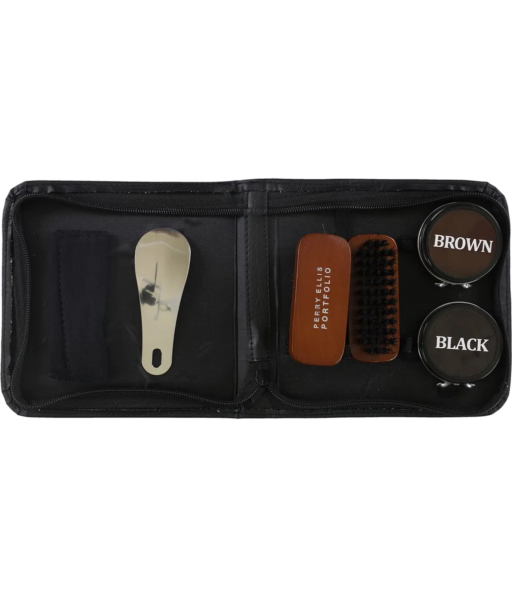 Perry Ellis - Kit de 5 piezas para lustrar zapatos planos para hombre