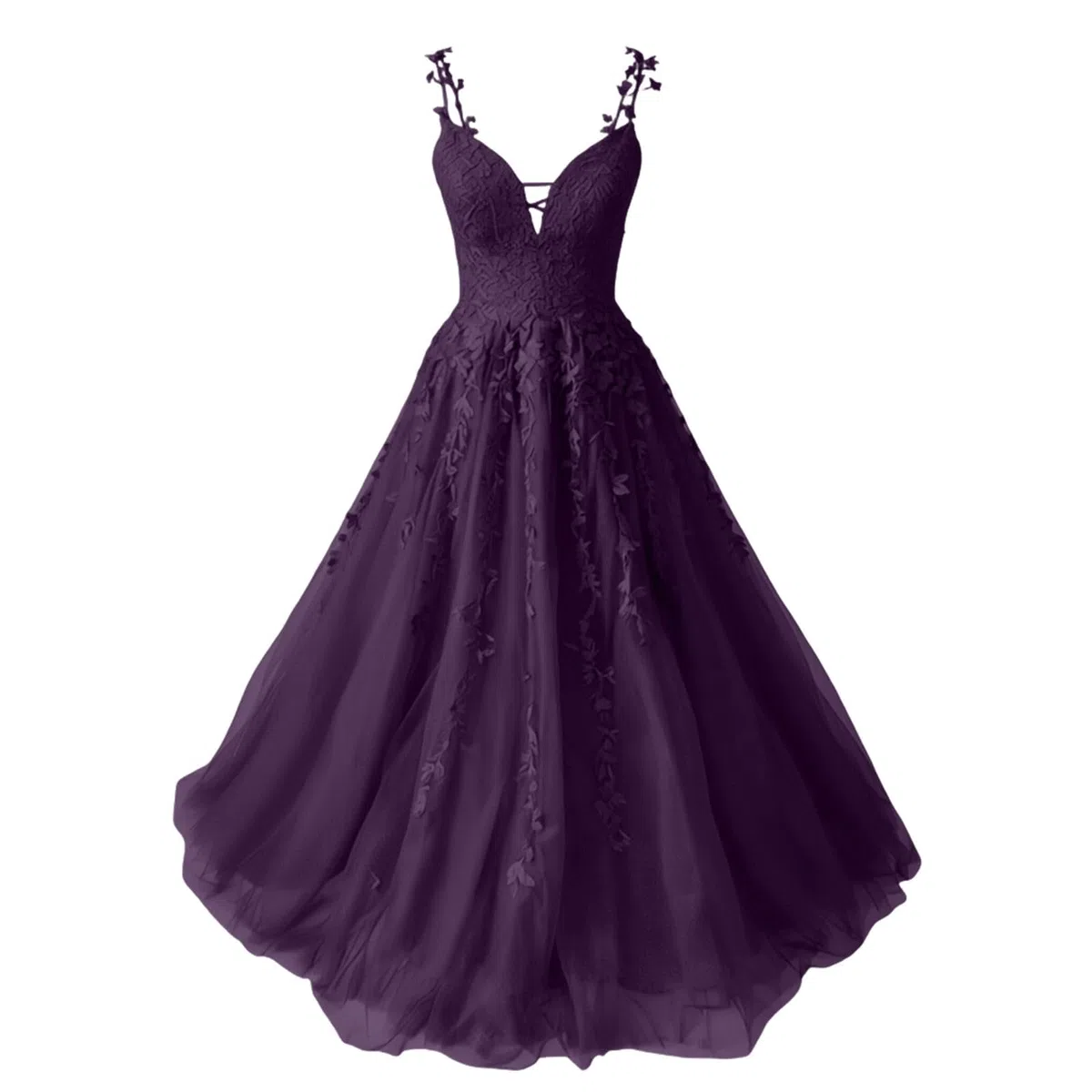 Vestido de noche largo para mujer, vestido de baile, encaje, apliques de cóctel, cuello en V, vestido de graduación, vestido de tul, vestido de fiesta, vestido de fiesta, vestido largo de encaje