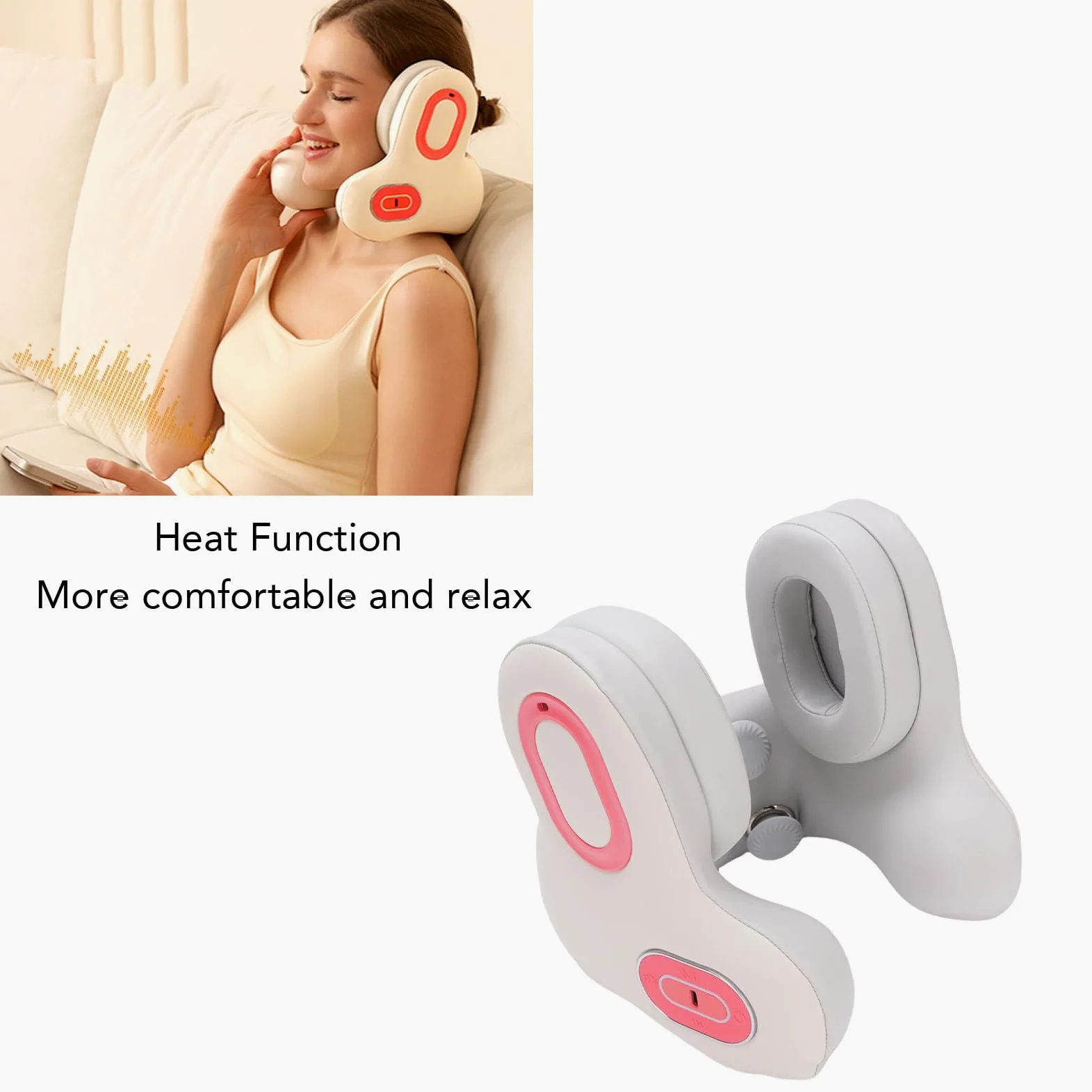 Almohada de Viaje para el Cuello con Auriculares Bluetooth para Viajes Cómodos en Avión y Experiencia Musical con Cancelación de Ruido