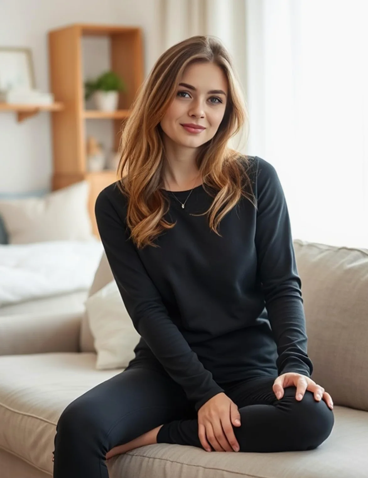 Conjunto de Ropa Interior térmica para Mujer con Forro Polar y cálida Capa Base Top & Bottom para el frío