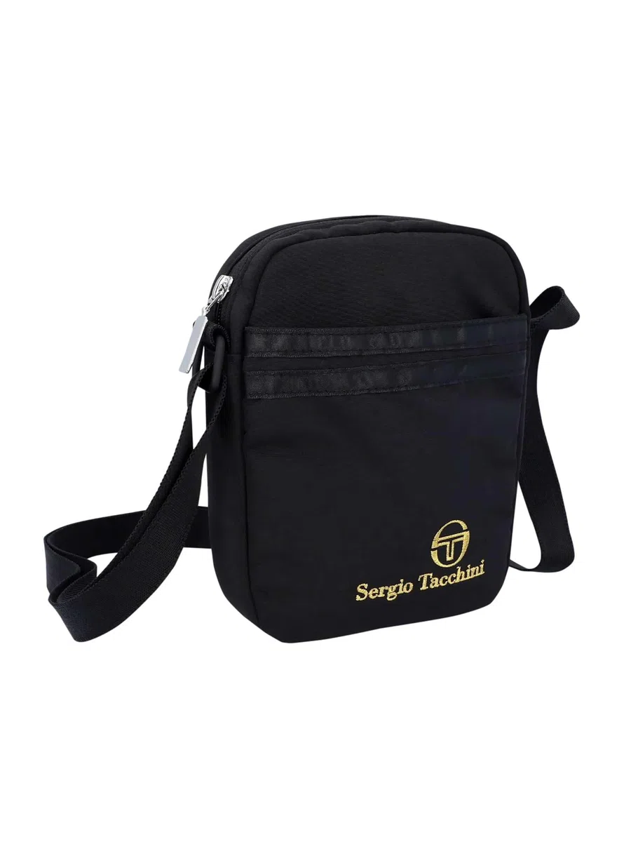 Sergio Tacchini Hombre Bolso Bandolera Sarchi, Black, One Size