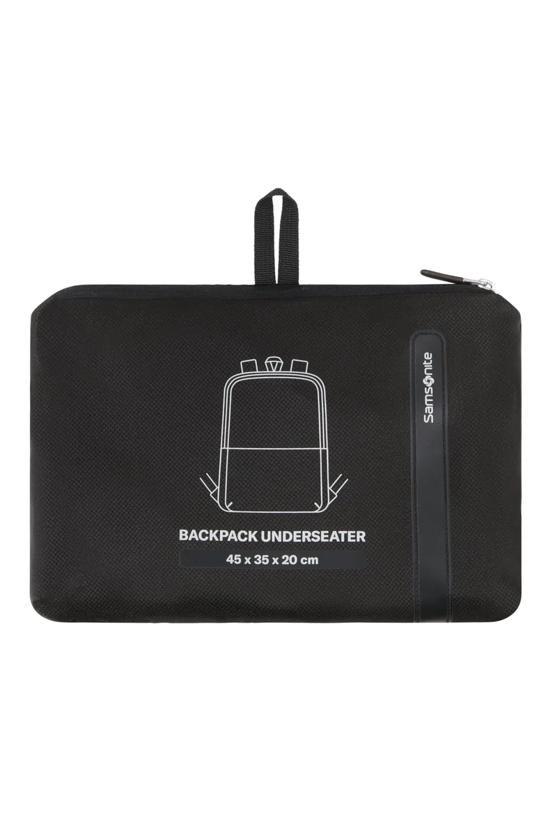 Samsonite TA Revolution - Mochila de Cabina Plegable 45 x 35 x 20 cm, Equipaje de Mano Ligero para EasyJet, Detalles Reflectantes, 0.20 KG, Negro