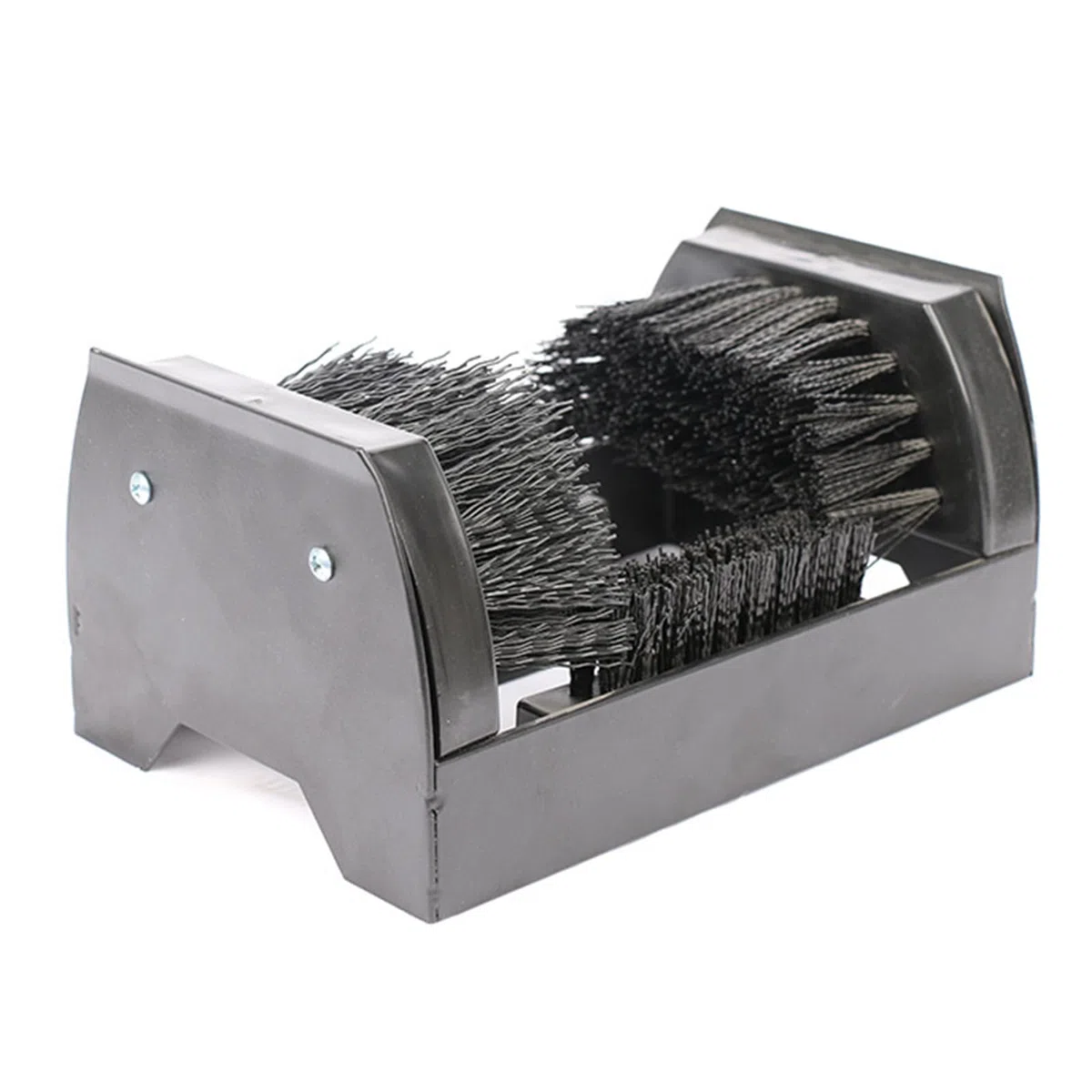 Rascador de botas para exteriores, cepillo limpiador de zapatos resistente, cerdas rígidas, montaje en suelo para eliminar suciedad, barro, nieve y mugre, apto para uso en interiores y exteriores
