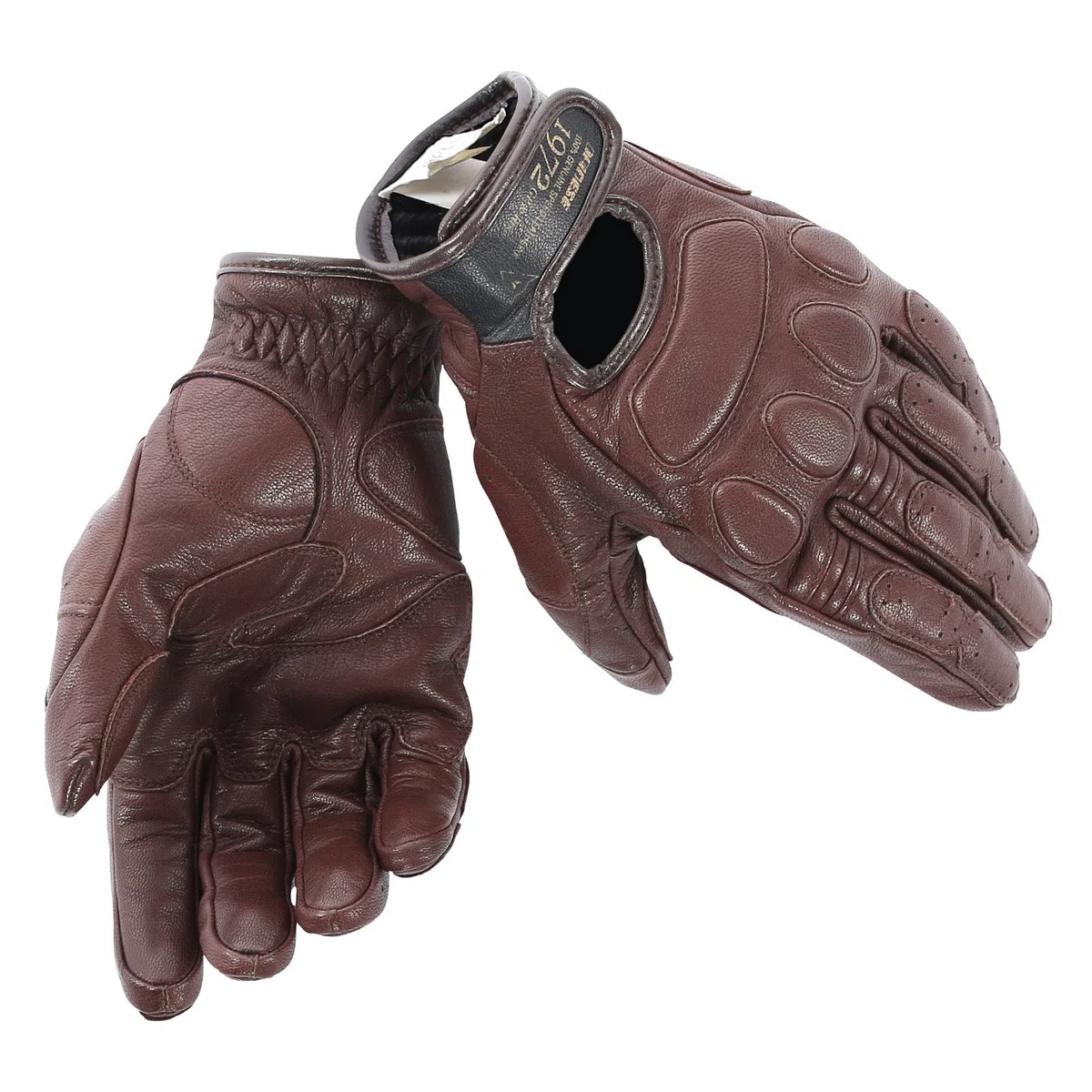 Dainese - Blackjack Unisex Gloves, Moto Guantes de Cuero para Verano, Estilo Retro Vintage, Clásico, Guantes Moto Hombre y Mujer, Elásticos, Reforzados y Transpirables
